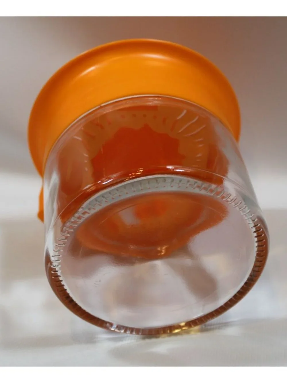 GEMCO Citrus Reamer JUICER with ORANGE Plastic Top Glass Bottom VTG‎